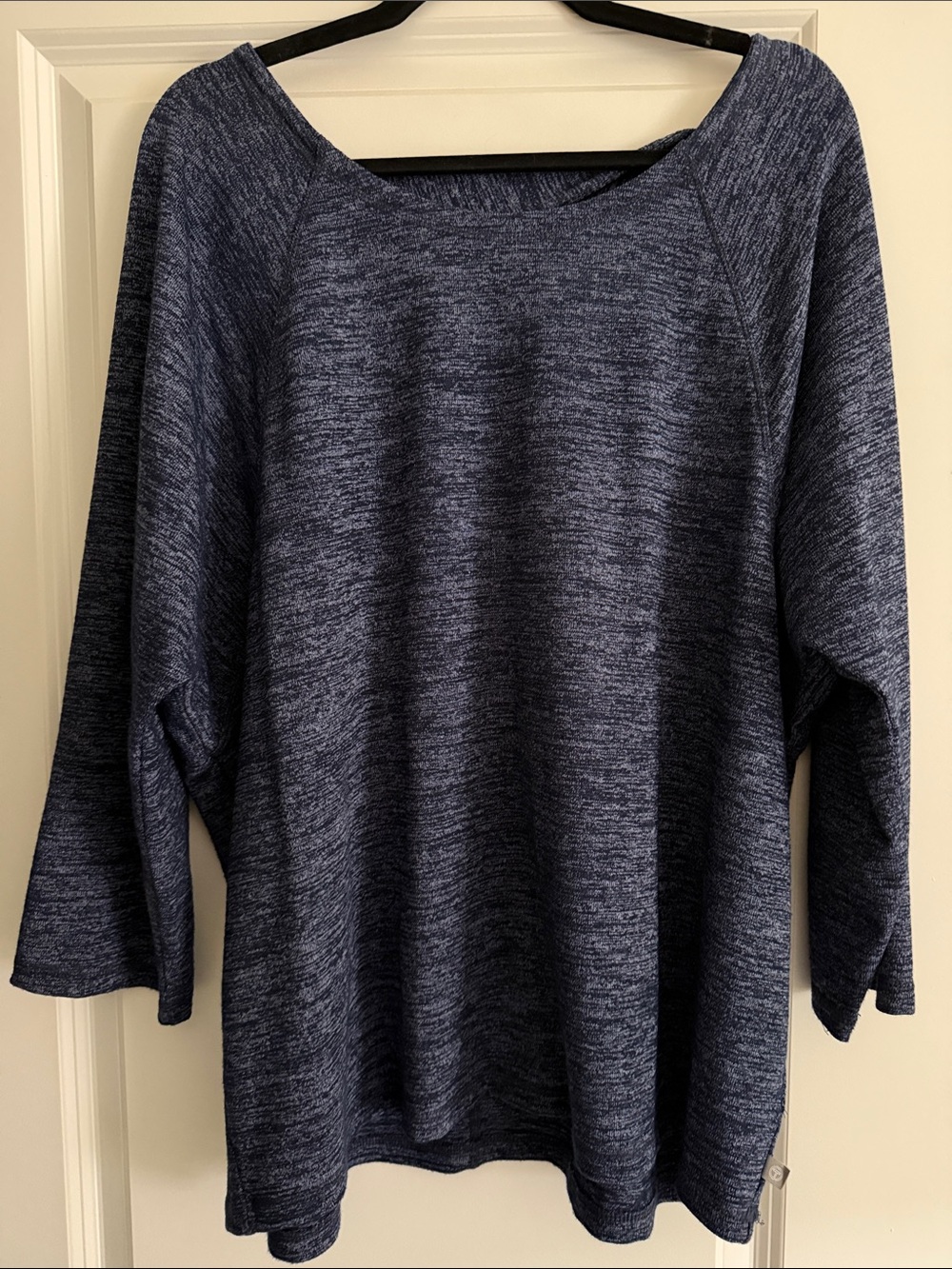 Talbots Navy Heather Scoopneck Sweater